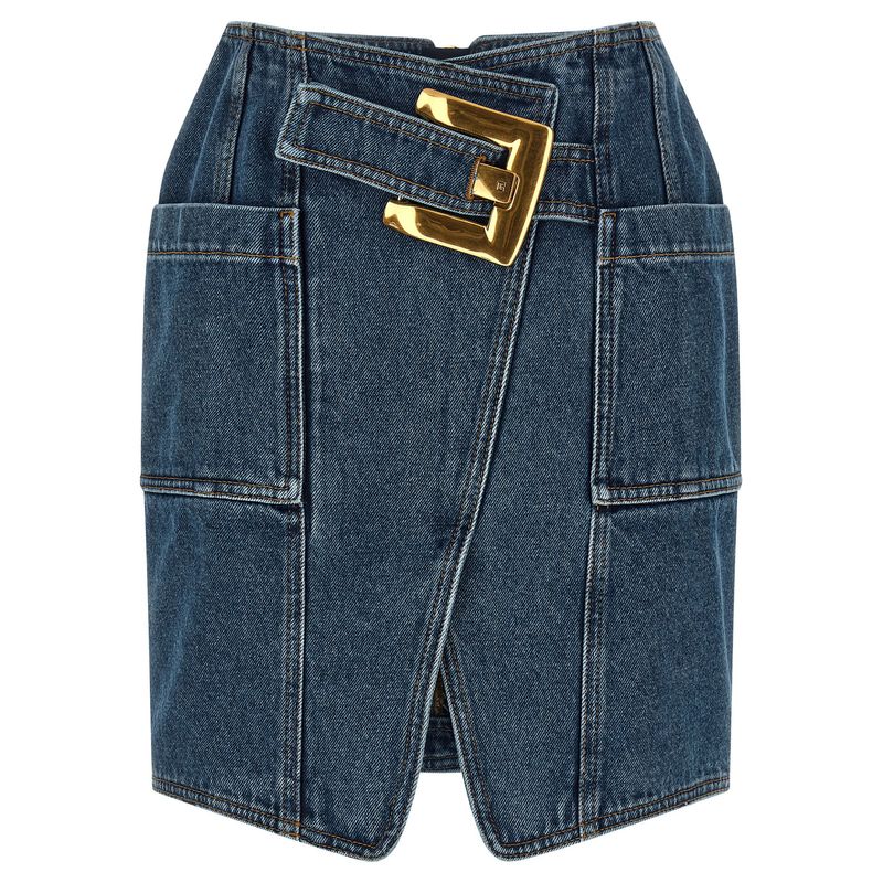 Balmain Women Belted Skirt